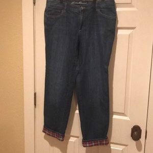 Jeans w/flannel lining